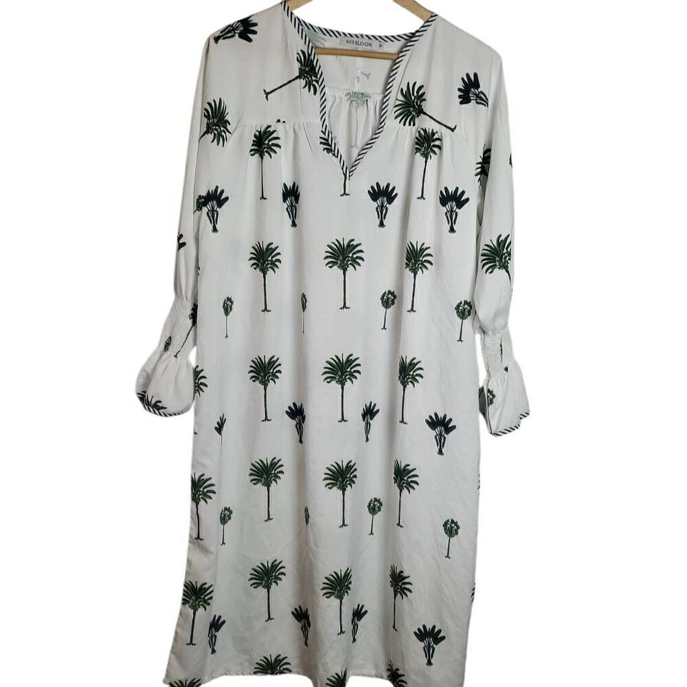 Miss Look Palm Tree Dress Size Medium‎